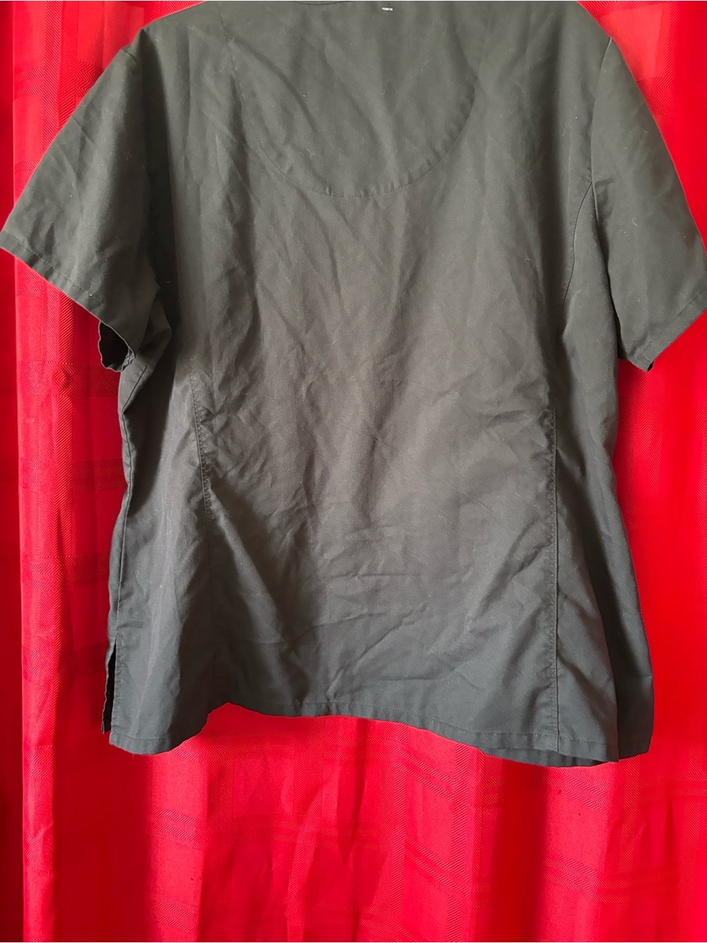 Grey's Anatomy Black V-Neck Scrub Top with Front Pockets - Picture 5 of 9